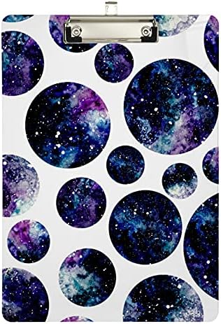 Пластмасов Буфер Starry Universe 9 х12,5Акрил Клипборды с Низкопрофильным Клип Размера на Буквите A4 Тежкотоварни Дъска