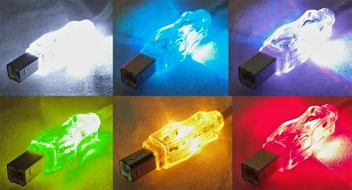 QVS 6 Фута Прозрачен кабел за USB 2.0 с подсветка и многоцветными светодиодите (CC2209C-06L)