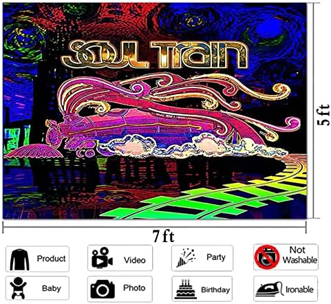 Soul Train Тематичен Фон За Снимки на 70-те и 80-те години, Диско Танци, Украса За Бала, Банер, Неоново Сияние, Снимката