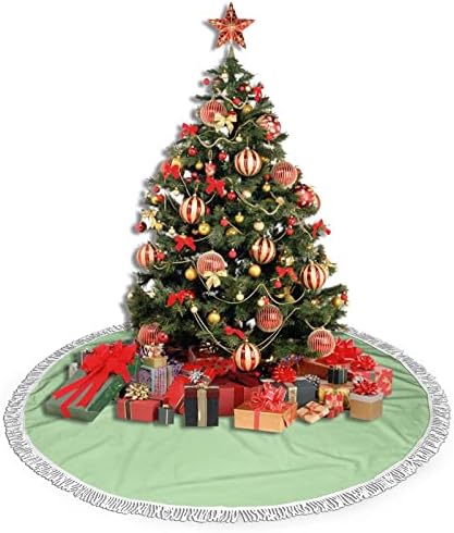 JialingWater Зелена Пола за Коледната Елха, Подложка за Поли под формата на Елхи с Четка за Празничен Декор на Сватбени