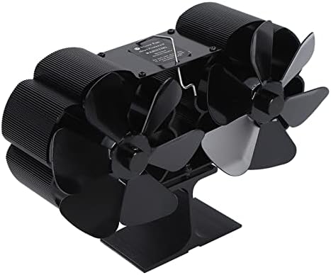 Вентилатор за камина е с отопляем от Jeanoko, черен вентилатор за печки с топлинна захранването на по-голям обем на въздуха