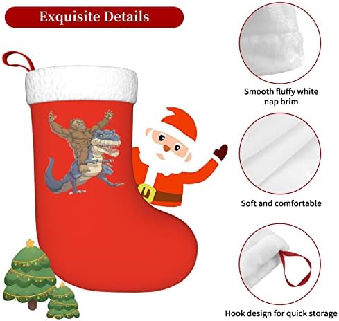 Yoigng Снежен Човек На Снежен Човек, Възседнал Динозавре Коледен Отглеждане На Коледни Чорапи, Класически Празнична Украса