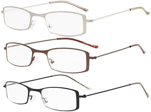 CessBlu 3 Чифта Очила За Четене Женски Мъжки Малки Очила за Четене