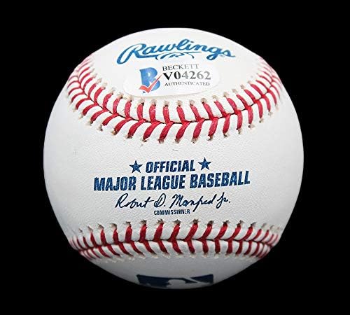 Роналд Acuna с автограф / с Автограф на официалния представител на Мейджър лийг бейзбол Атланта Роулингс с надпис 2018