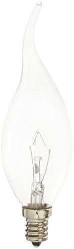Лампа с нажежаема жичка Bulbrite за sconces свещ CA11 с Винтовым основа (E12), 1 Бр. (опаковка от 1), Бистра