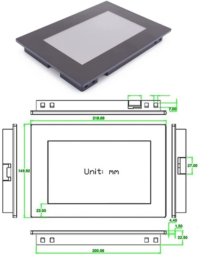 Ferwooh 7,0 Nextion Подобрен модул HMI USART UART с последователни TFT-LCD дисплей, Емкостная Мультисенсорная панел,
