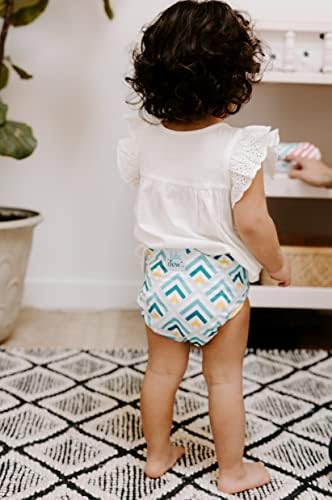 Моющийся Пелена Luludew One-Size AIO - за многократна употреба, Регулируеми и Впитывающий Текстилен Детска Пелена (Shibori)