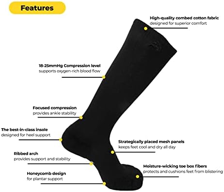 Компресия чорапогащи PlayMakar AMP да се Носят за жените и мъжете - Чорапи за бягане - Трайни характеристики и комфорт