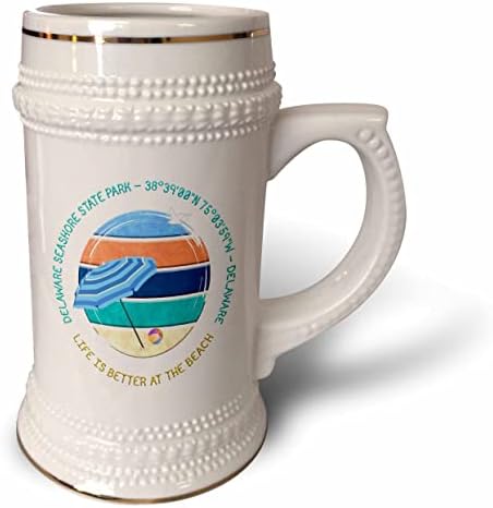 3. Американски плажове - държавен парк на брега на щата Делауеър, щата Делауеър. - чаша за стейна на 22 унция (stn-375219-1)