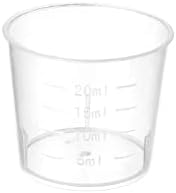 Bettomshin 50шт 20 мл Метрична Пластмасови Мензурки, Лабораторни Чаши За Измерване на Течности, със Степен Многофункционална