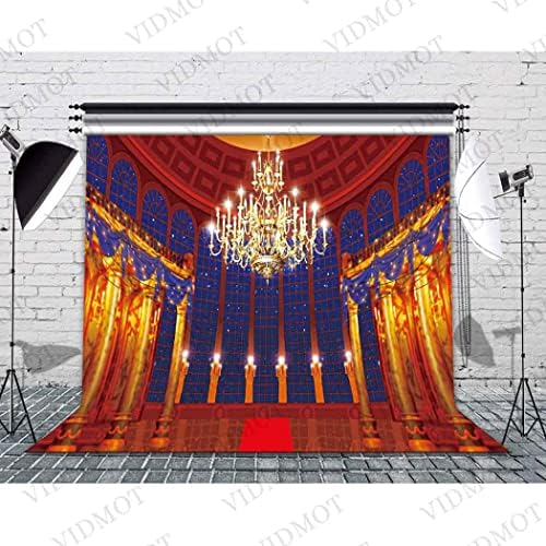 VIDMOT Балната Зала на Фона на Двореца на Звяра Фон за Момичета Принцеса Камбанка Вечерни 8х8 метра Великолепният Средновековен