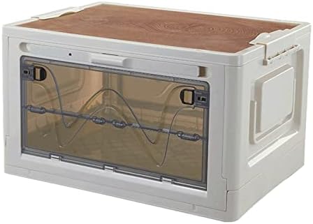 Походный кутия с led подсветка Сгъваема Кутия за съхранение с капак на дървена 56Л Кутия Пластмасов Куфар, Кутия За Съхранение