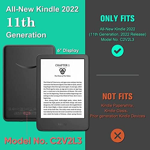 калъф shzrgarts за Kindle 11-то поколение 2022-6 с автоматична функция за събуждане /сън под различни ъгли Калъф за Kindle