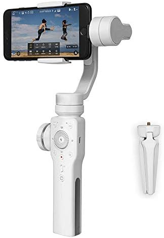 Teerwere Телефон Gimbal Stabilizer Бял Ръчен кардан стабилизатор Live Sports Телефон с Камера е Подходяща за снимане