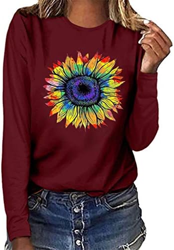 Дамски Цветни Тениски с образа на Семки, Сладки Летни Тениски с принтом Тай-боя, Пуловер с Дълъг Ръкав, Най-Hoody с кръгло