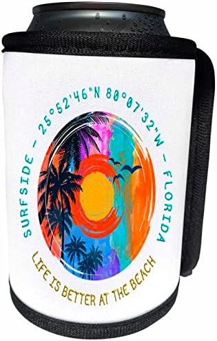 3дРоуз-Surfside, Флорида. За по-добър живот в плажния пътуване. - Опаковки за бутилки-охладители (cc-363941-1)