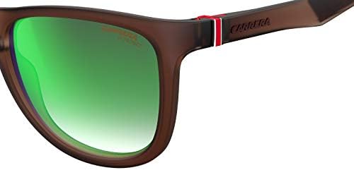 Слънчеви очила Carrera 5050/S CA5050S-04IN-MT-5618 - Кафява Матирана Дограма, Зелени Огледални лещи на Обектива