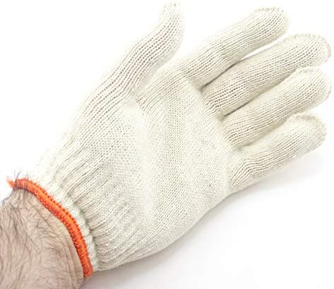 Памучни са много дебели универсални ръкавици с увлажняющей подплата, бели меки ръкавици - дебелина 500 г - Опаковка от