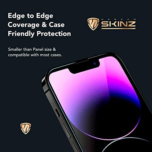 Screen Skinz] Защитно фолио за iPhone 12 Pro Max, напълно обхващащи корпус, от безопасно закалено стъкло, лесен за инсталиране,