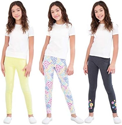 Гамаши Star Ride За Момичета, 3 Опаковки, Тянущиеся Панталони, Еластични Чорапогащи цялата Дължина за Деца