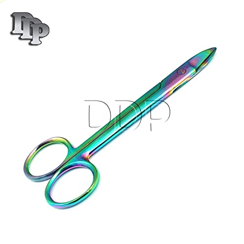 Ножици DDP Multi Titanium Color Rainbow Crown 4,5 Директни От Неръждаема Стомана