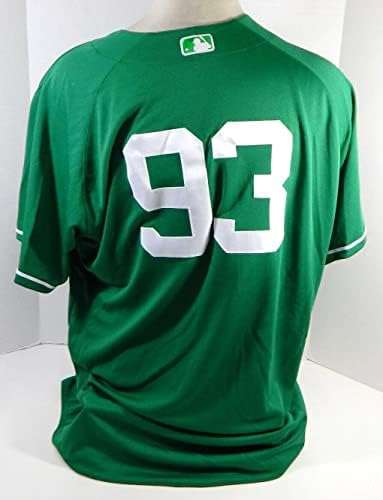 2018 Детройт Тайгърс 93 Използвана в играта Зелената риза St Patricks 50 820 - Използваните В играта Тениски MLB