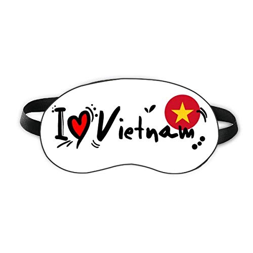 Аз Обичам Виетнам Дума Флаг Любов Сърцето Илюстрация на Сън Щит За очите Мека Нощна Превръзка На очите Shadow Покритие