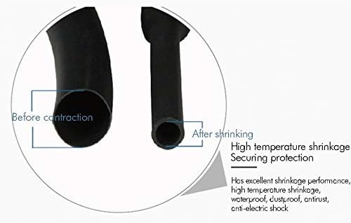 5 M/100 м Черен Свиване тръба Тел Кабелен ръкав Разнообразни Термоусадочных Тръби Съединител Изолиран проводник Протектор