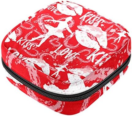 Чанта за Менструални Тампони джоб, Чанта за Хигиенни Кърпички, Торбички за Събиране на Тампони за Жени и Момичета (Абстрактни