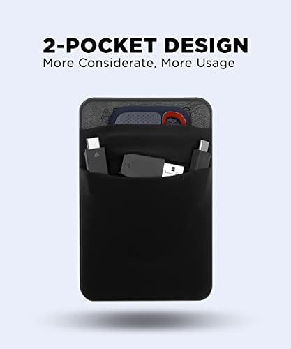 Калъф Afterplug с 2 джобове за лаптоп с лепило за многократна употреба, Преносим външен SSD-памет на SanDisk, Samsung