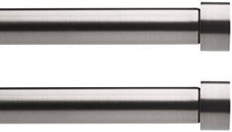 Umbra Cappa (2 опаковки), Два Регулируеми корниз за пердета, диаметър ¾ инча за прозорци – от 72 до 144 см, Никел