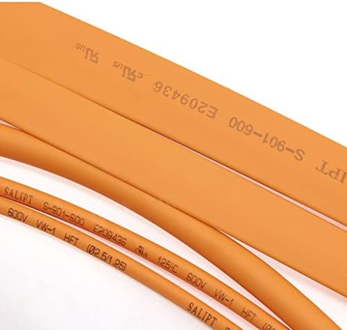 MYCZLQL Оранжево 2: 1 Свиване тръба Φ1 Мм - Φ50 мм Пластмасова кабел Електрически ръкав 1/3/5/10 метра (Цвят: оранжево