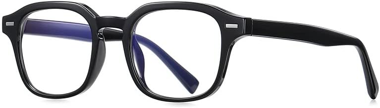 RESVIO Мъжки слънчеви Очила За четене Ретро Квадратни TR90 Прозрачни Четци ръчно изработени Черен