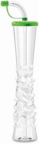 Новост Sweet World USA Ice Party Yard Cup - 17 унции (кутия от 54 броя) - прозрачна чаша с капаци, цвят лайм