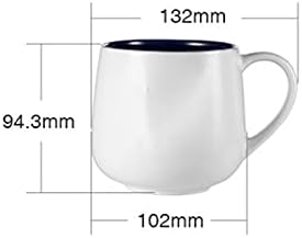 Чаша Стъклена Чаша Порцеланови чаши за Кафе - Гладка керамика с класически дизайн-Чаши от 14 унции с голяма дръжка за