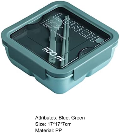 bdrsjdsb Bento Lunchbox Кухненски Обяд-Бокс за Приготвяне на храна PP, Подходящ за микровълнова фурна, Зелен