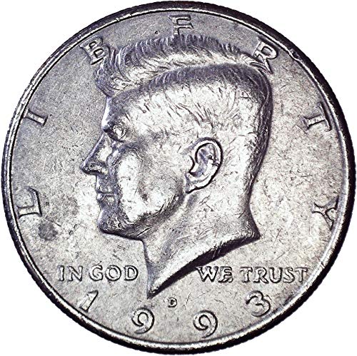 1993 D Kennedy Полдоллара 50 цента На Около необращенном формата на