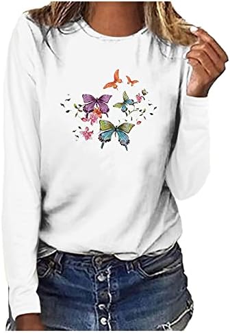 Есенно-Годишният Топ, Дамски Дрехи с Дълъг Ръкав 2023, Памучен Блуза с Кръгло Деколте и Графичен Дизайн на Тениска за Момичета S7 S7
