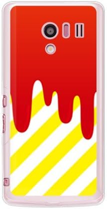 Потекшая втора кожа Червено/жълто (мека прозрачна от TPU) / за AQUOS Phone EX SH-04E/docomo DSH04E-TPCL-799-J223