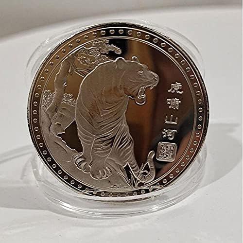 2 БР. Криптовалютная Възпоменателна Монета 2022 Година на Тигъра Украса под формата на Животински Монета с капачка Щастливата