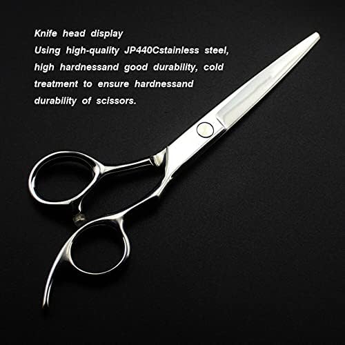 Ножица за подстригване на коса, 6-инчов професионален Японски ножици от стомана 440c, Отразени ножица за подстригване