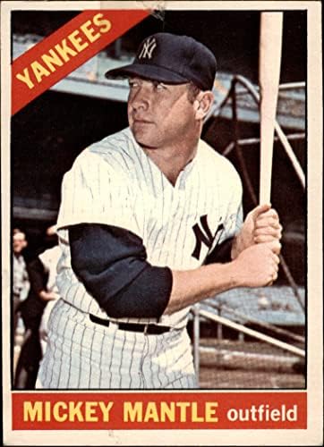 1966 Topps 50 Мики Мэнтл Ню Йорк Янкис (Бейзболна картичка) СПРАВЕДЛИВИ Янкис