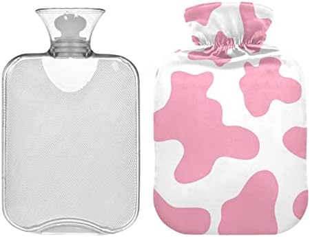 Бутилки с гореща вода с Капак Розова Чанта за топла вода с Текстура Крави, за Облекчаване на болки, Главоболие, Греющий