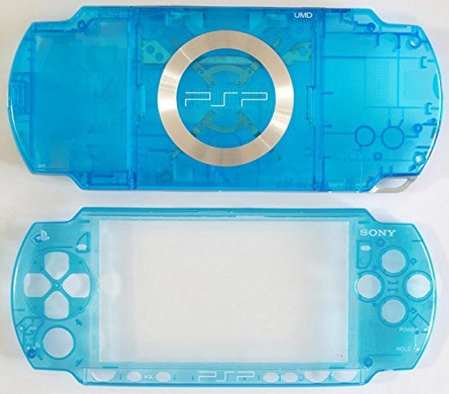 Предна + задна предна панел и бутони, PSP2000 (корпус psp2000) -кристално-синьо