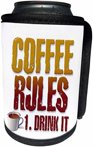 Триизмерно думи Coffee Rules Drink It - Опаковки за бутилки-охладител в банката (cc-364066-1)