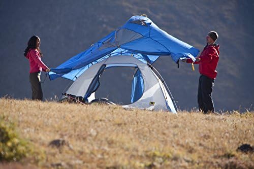 Туристическа палатка Mountainsmith Genesee за 4 човека, включва и дъждобран и чанта за носене, Лека градинска шатра за