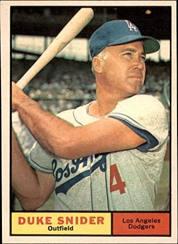 1961 Topps 443 Дюк Снайдер Лос Анджелис Доджърс (Бейзбол карта) EX/MT Dodgers