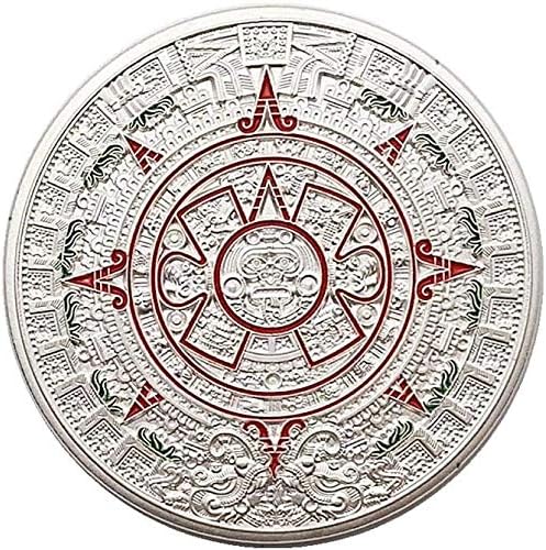 Лакирани Календар на Маите с Дракон, Ацтекская Златна Възпоменателна Монета С Релефни Феята на зъбчетата, Златната Монета,