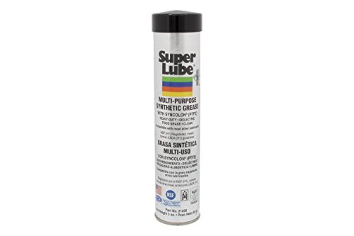 Синтетична грес Super Lube 21036 (NLGI 2), патрон на 3 грама, Полупрозрачна бяла, 1 опаковка
