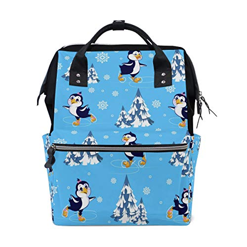 Чанта за Памперси ColourLife, Раница, Пингвини, Зимна чанта-Тоут, Раница, Многофункционални Чанти За Памперси